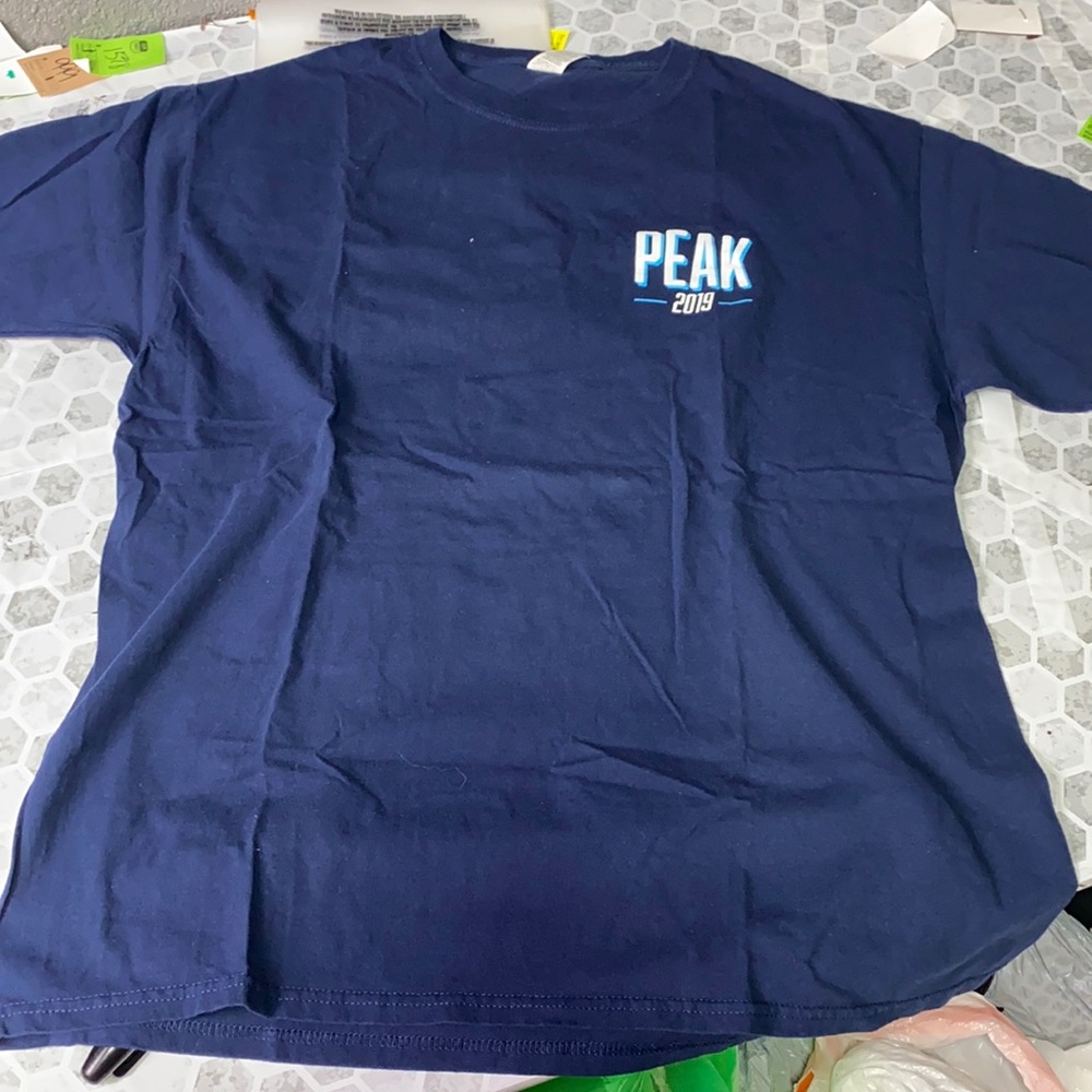 Fruit of the Loom Large Navy Blue Amazon Delivering Smiles Short Sleeve T